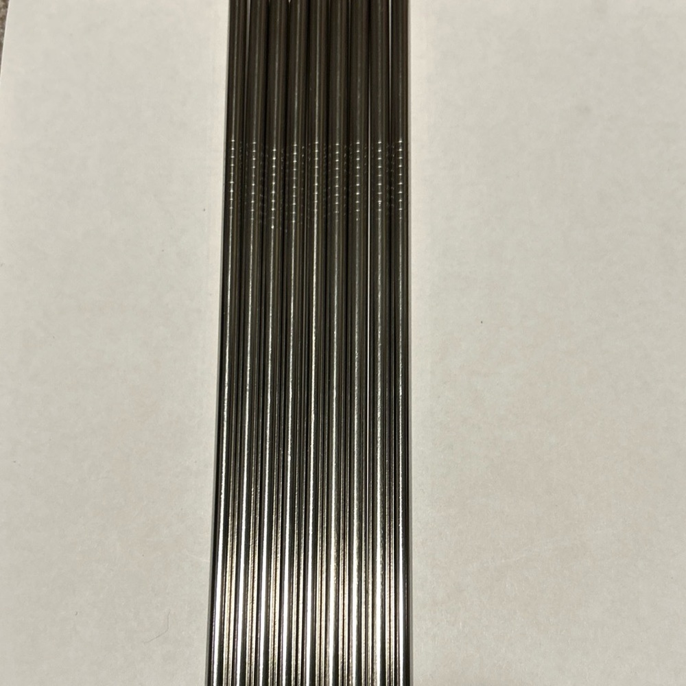 Metal Straws Stainless Steel 10.5” All Straight Set Of 10